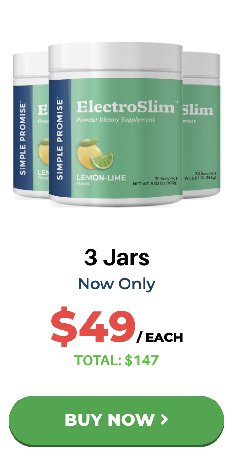 ElectroSlim 3 jars bundle price offer $49 each for weight loss supplement